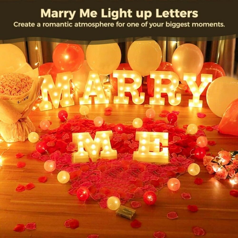 Light Up "Marry Me" Letters Set NEW - Picture 2 of 7